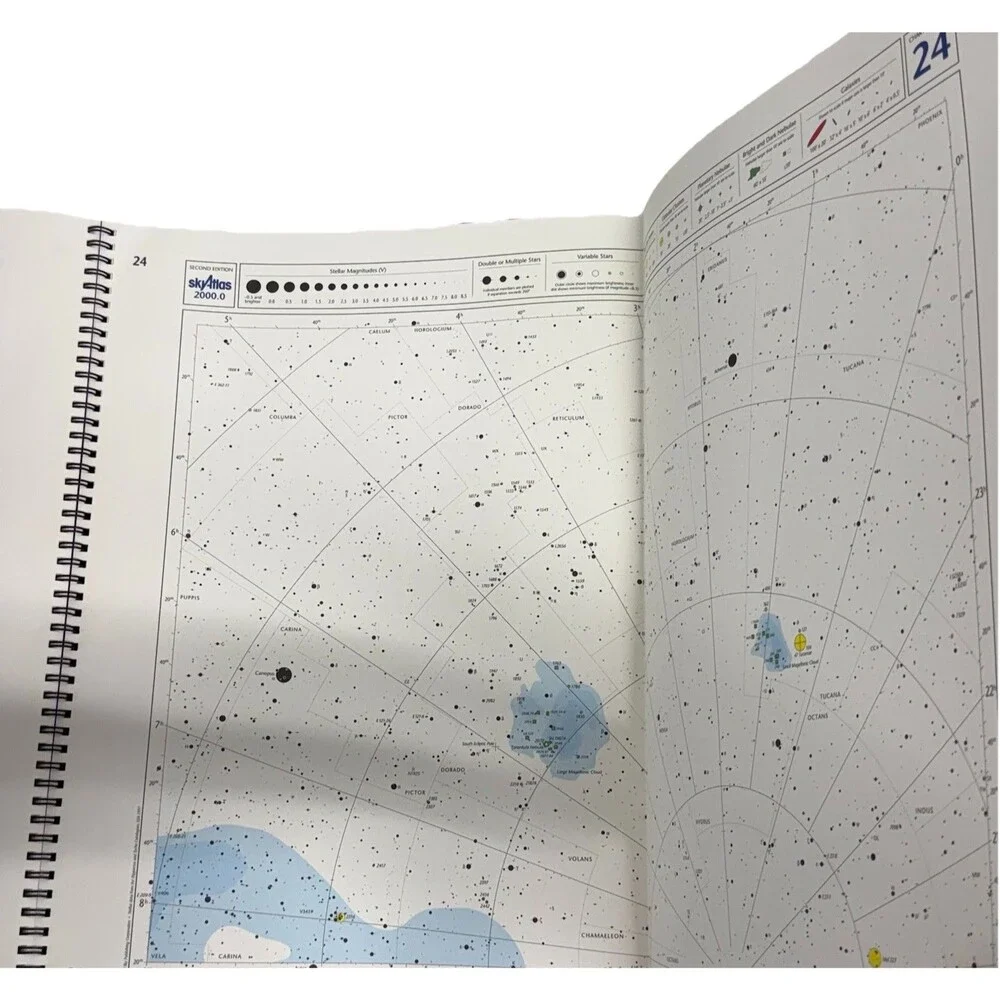 Sky Atlas 2000.0, 2nd Deluxe Version Spiral-bound by Wil Tirion, Roger Sinnott